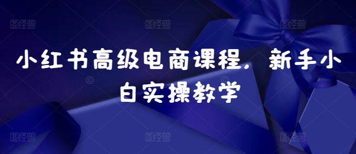 小红书高级电商课程，新手小白实操教学-米壳知道—知识分享平台