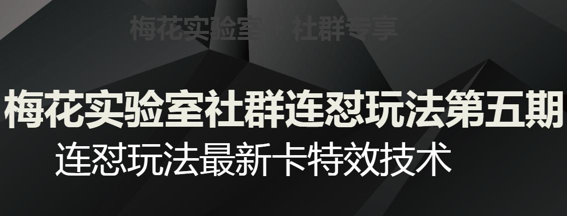 梅花实验室社群连怼玩法第五期，视频号连怼玩法最新卡特效技术-米壳知道—知识分享平台