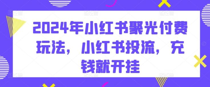 2024年小红书聚光付费玩法，小红书投流，充钱就开挂-米壳知道—知识分享平台