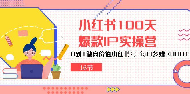 小红书100天-爆款IP实操营，0到1做高价值小红书号 每月多赚3000+(16节-米壳知道—知识分享平台