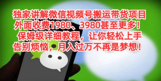 独家讲解微信视频号搬运带货项目，保姆级详细教程-米壳知道—知识分享平台