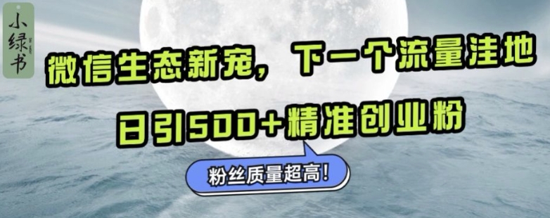 微信生态新宠小绿书：下一个流量洼地，日引500+精准创业粉，粉丝质量超高-米壳知道—知识分享平台