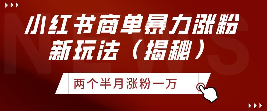 小红书商单暴力涨粉新玩法两个半月涨粉一万（揭秘）-米壳知道—知识分享平台