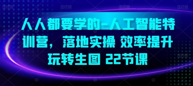 人人都要学的-人工智能特训营，落地实操 效率提升 玩转生图(22节课)-米壳知道—知识分享平台