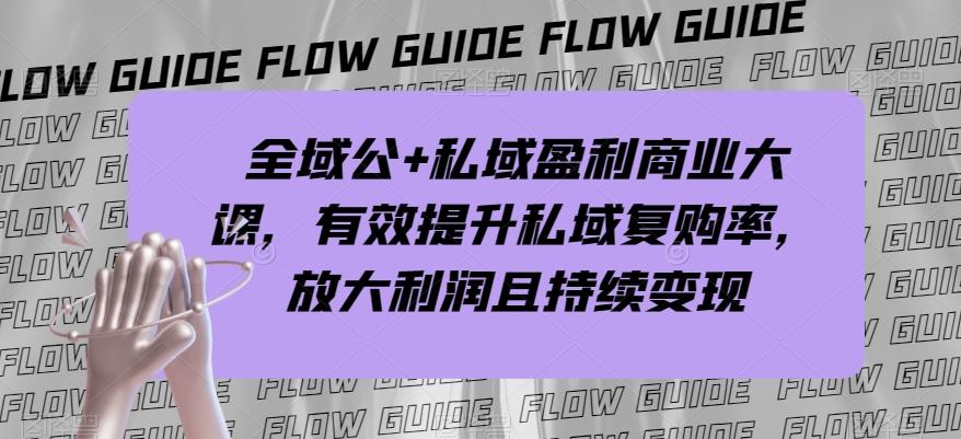 全域公+私域盈利商业大课，有效提升私域复购率，放大利润且持续变现-米壳知道—知识分享平台