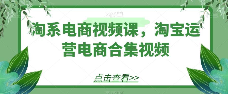 淘系电商视频课，淘宝运营电商合集视频-米壳知道—知识分享平台