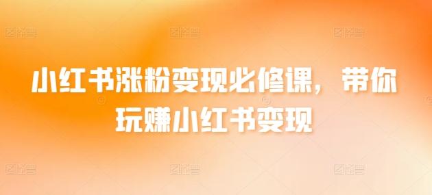 小红书涨粉变现必修课，带你玩赚小红书变现-米壳知道—知识分享平台