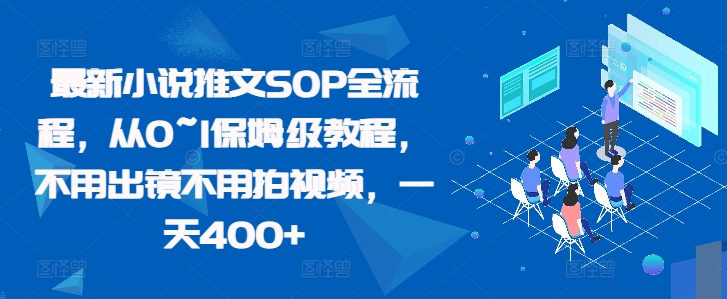 最新小说推文SOP全流程，从0~1保姆级教程，不用出镜不用拍视频，一天400+-米壳知道—知识分享平台